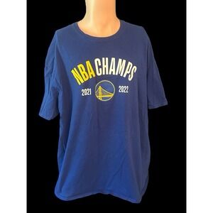 Golden State Warriors Mens 2XL‎ Blue T-Shirt 2021-22 NBA Champions Basketball